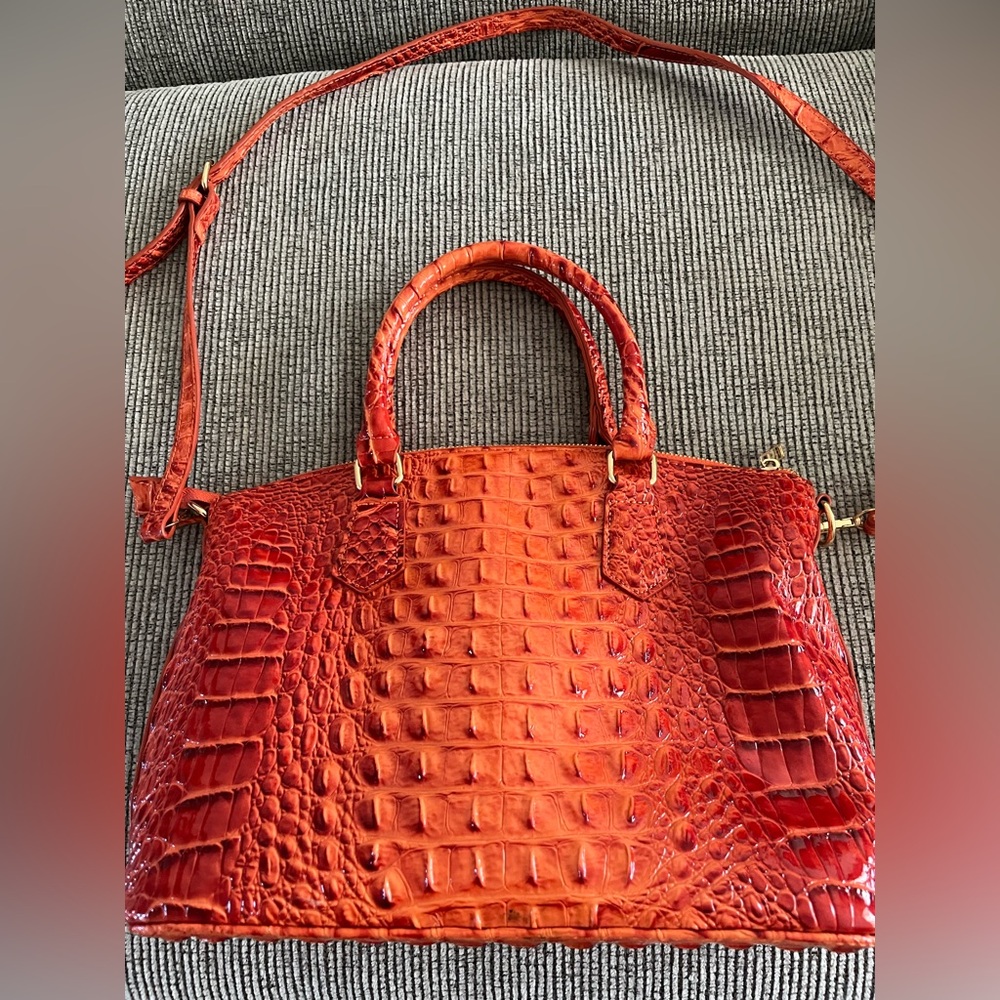 Brand new orange unbranded  purse with handles and straps
